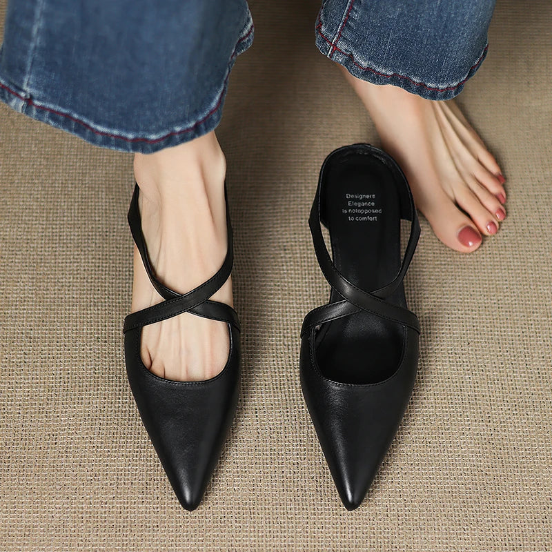 Genuine Leather Mules