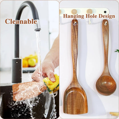 Natural Wood Cooking Utensil Set