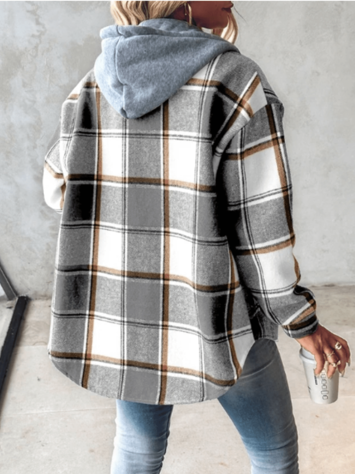 Harlow | Cozy Plaid Hooded Shacket