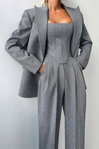 Grace - Three-Piece Set with Double-Breasted Blazer