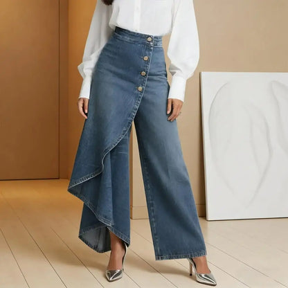 Elara Wide Leg Denim Pants