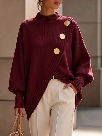 Celia | Button Detail Knit Sweater