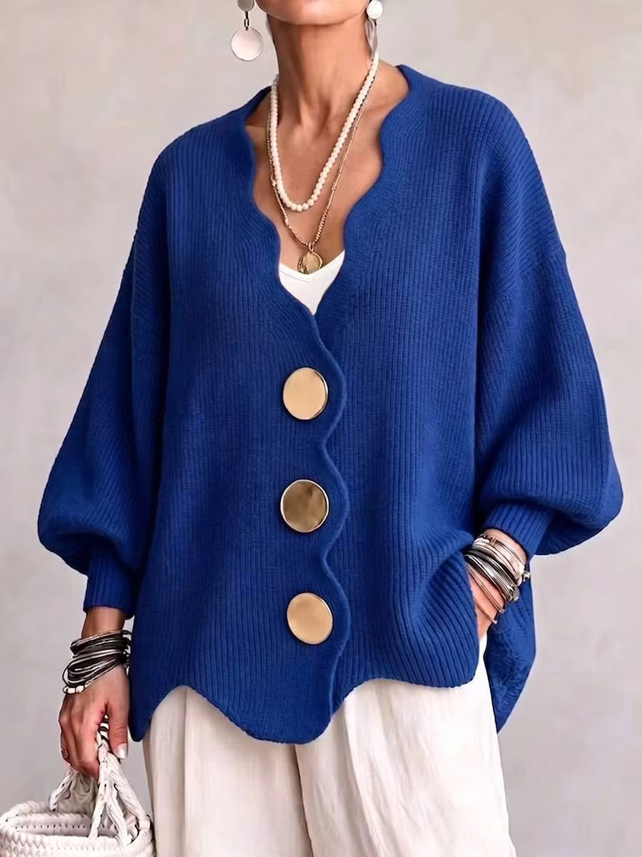 Carla | Loose Button Knit Cardigan