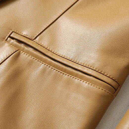 Rivera Lambskin Leather Blazer