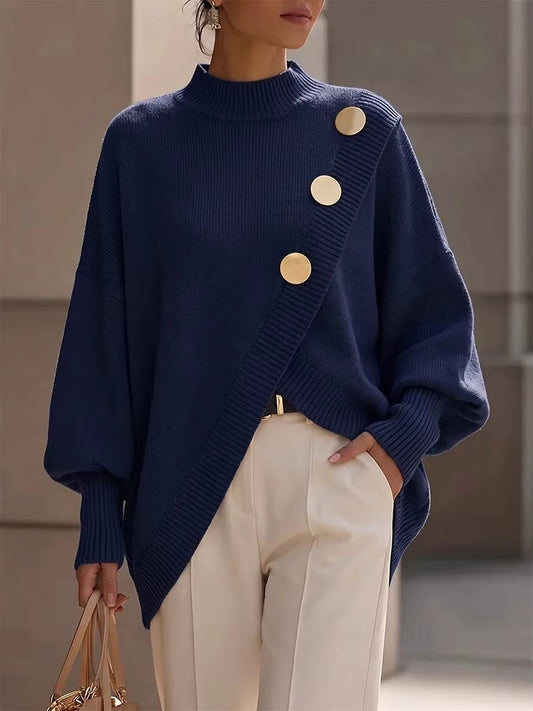 Celia | Button Detail Knit Sweater