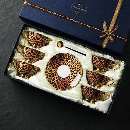 Luxury Leopard Tea Cup Set