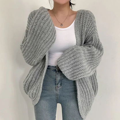 Oversized Sleeve Knit Cardigan