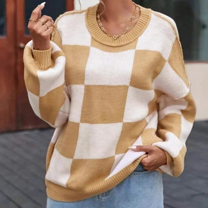 Wynne | Checkerboard Oversized Sweater