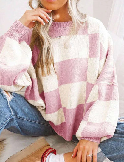 Wynne | Checkerboard Oversized Sweater
