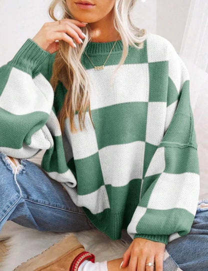 Wynne | Checkerboard Oversized Sweater