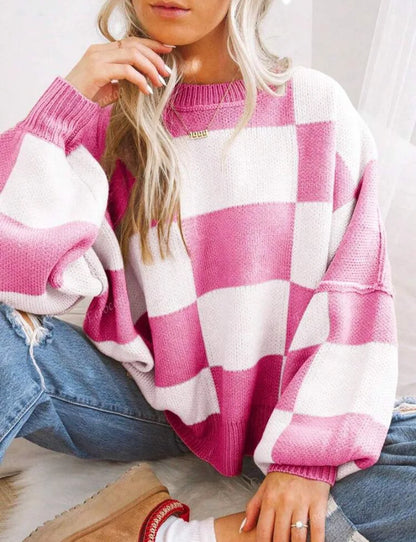 Wynne | Checkerboard Oversized Sweater
