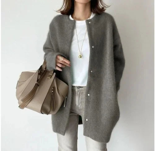 Women's Loose Fit Knitted Cardigan Jacket