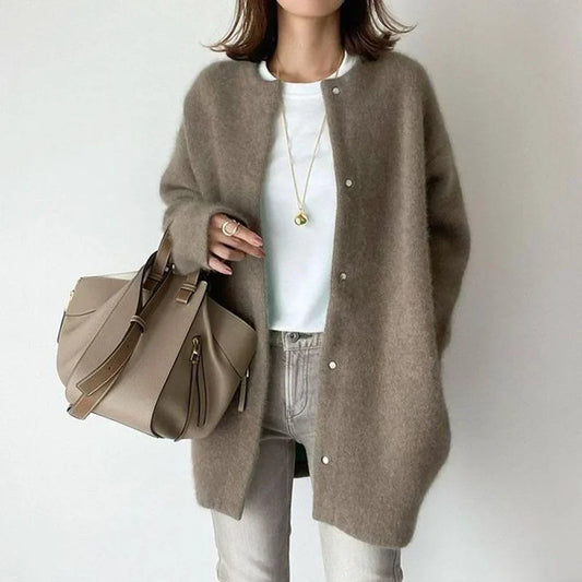 Women's Loose Fit Knitted Cardigan Jacket