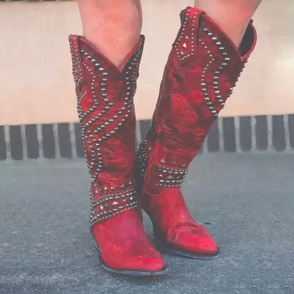 Western Knee-High Boots