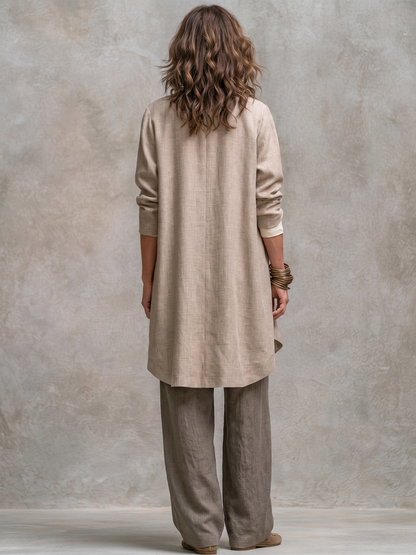 Constance | Relaxed Three-Piece Layered Set with Palazzo Pants