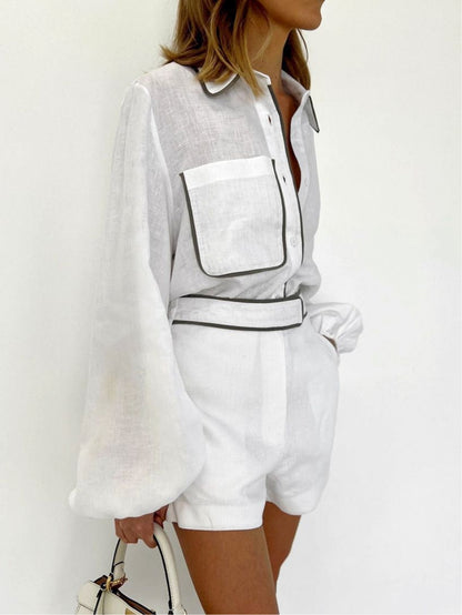 Dante Cotton and Linen Two-Piece Set