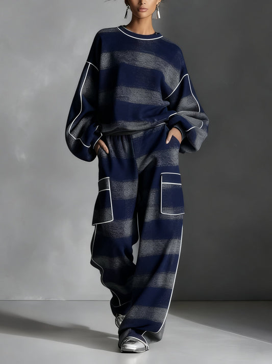 Hannah Plaid Sweatshirt and Pants Set
