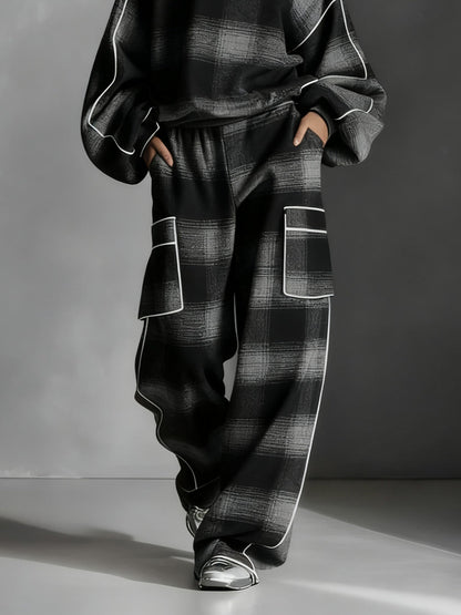 Lainey Plaid Sweatshirt and Pants Set
