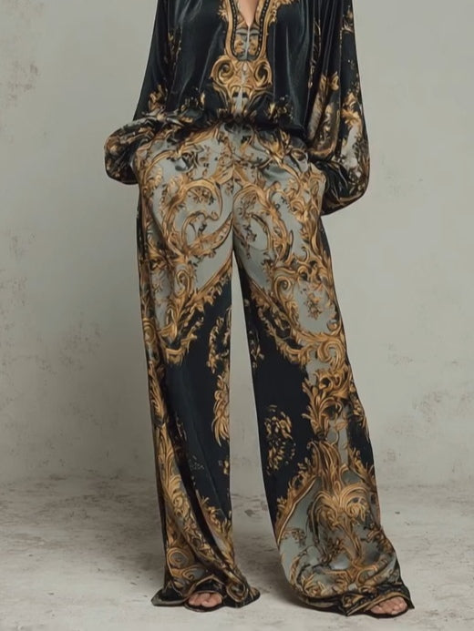 Jasmine Baroque Floral Print Suit