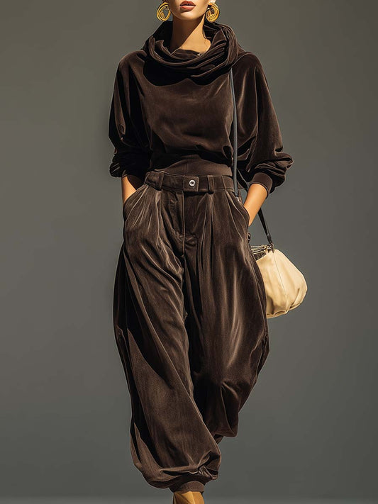 Melody Velvet Hoodie and Trousers Set