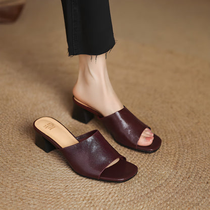 Lomar Genuine Leather Mules