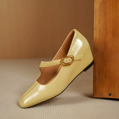 Viora Genuine Leather Mary Jane Heels