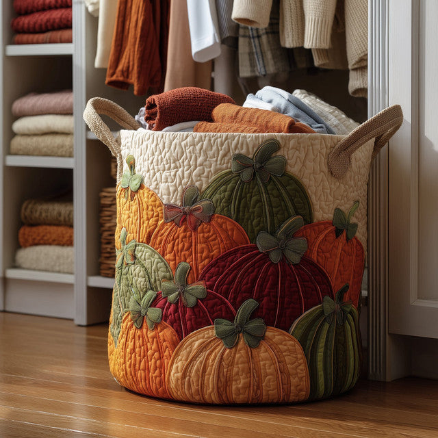 Autumn Pumpkin Laundry Basket - 2