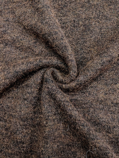 Camille™ | Chocolate Ribbed Knit Button-Tab Cardigan