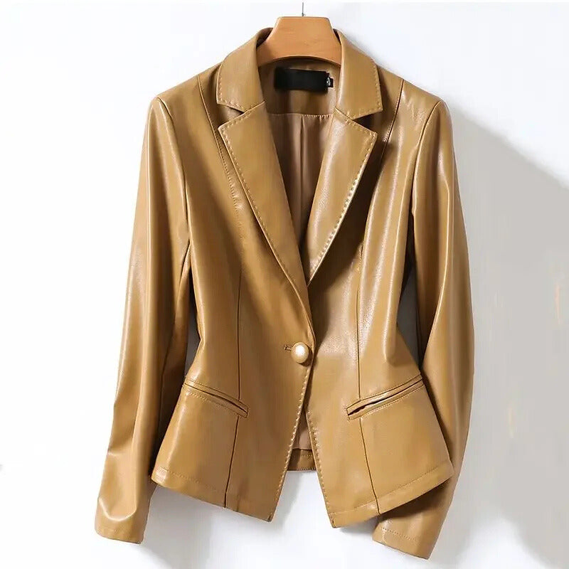Rivera Lambskin Leather Blazer