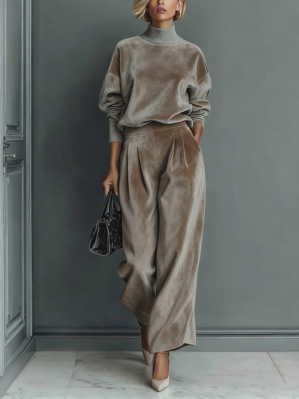Nova Velvet Turtleneck Suit