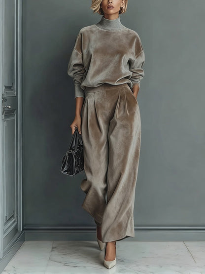 Nova Velvet Turtleneck Suit