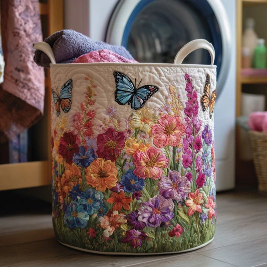 Butterfly Wildflower Garden Laundry Basket - 2