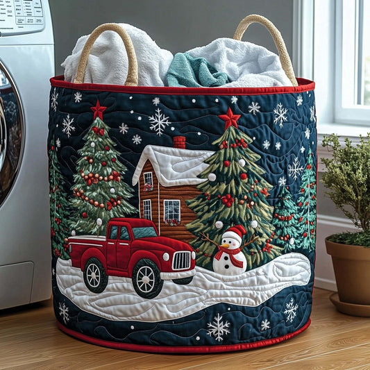 Christmas Cabin Pickup Laundry Basket - 2