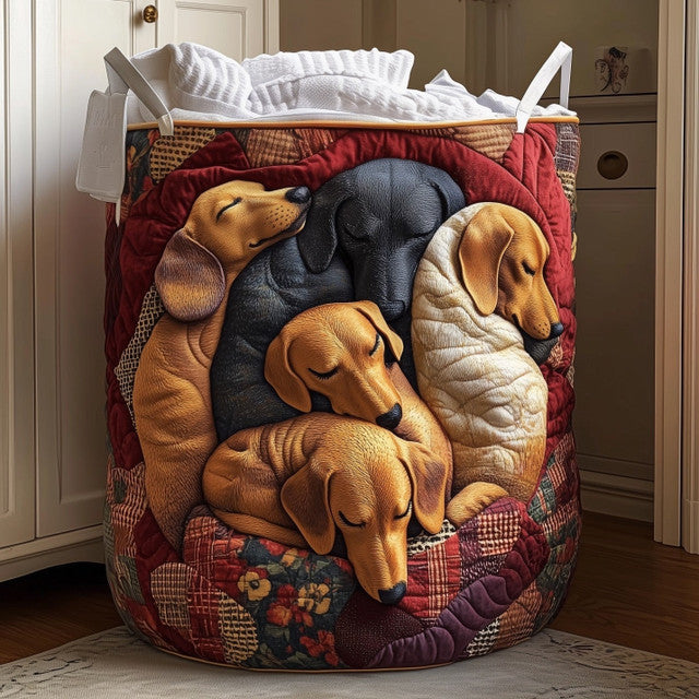 Dachshund Snooze Laundry Basket - 2