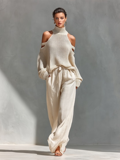 Eleanor | Knit Set with Wide Pants
