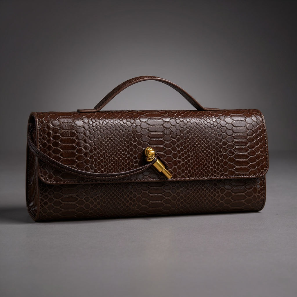 Sammi Snake Print Clutch