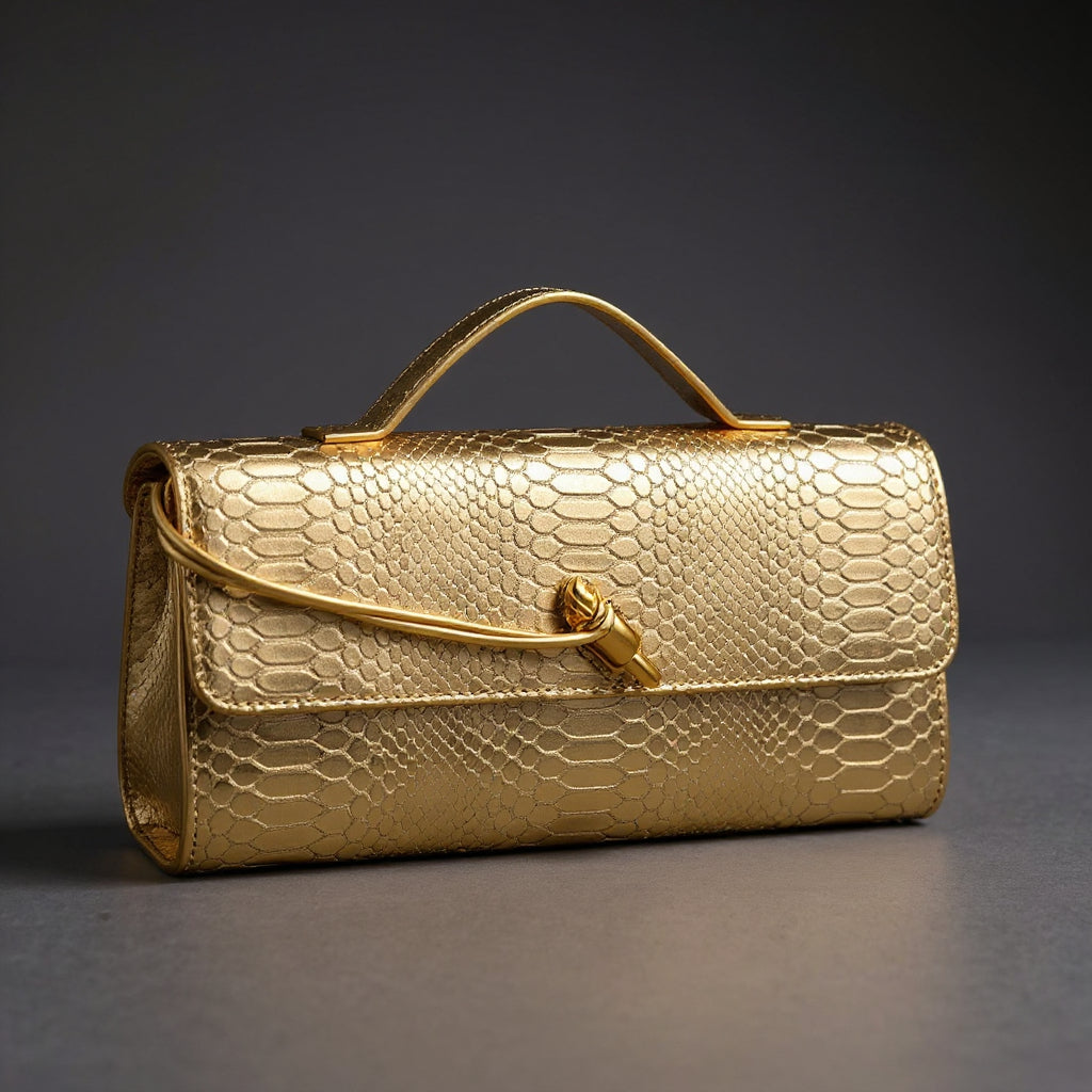 Sammi Snake Print Clutch