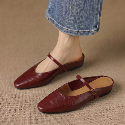 Elzor Genuine Leather Mules