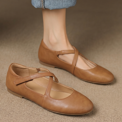 Zeor Genuine Leather Flats