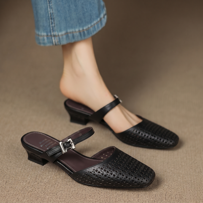 Nilda Genuine Leather Mules