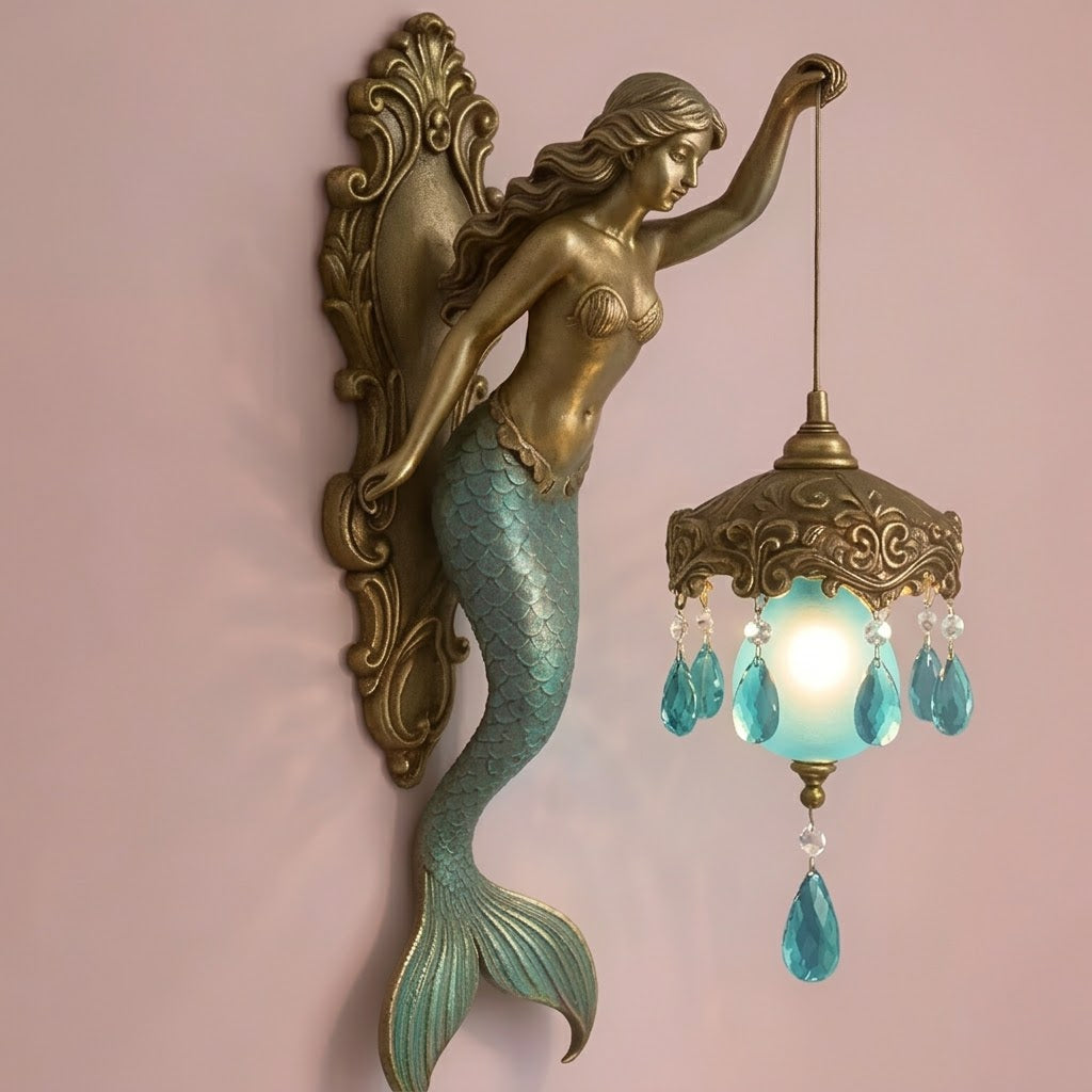 Ocean Mermaid Wall Lamp