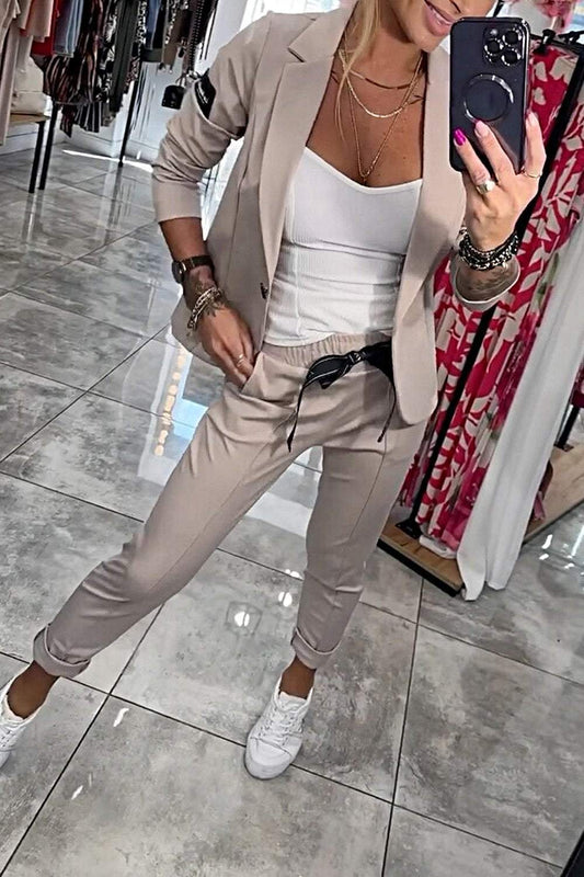 Fenna | Relaxed Solid Color Two-Piece Set for Women
