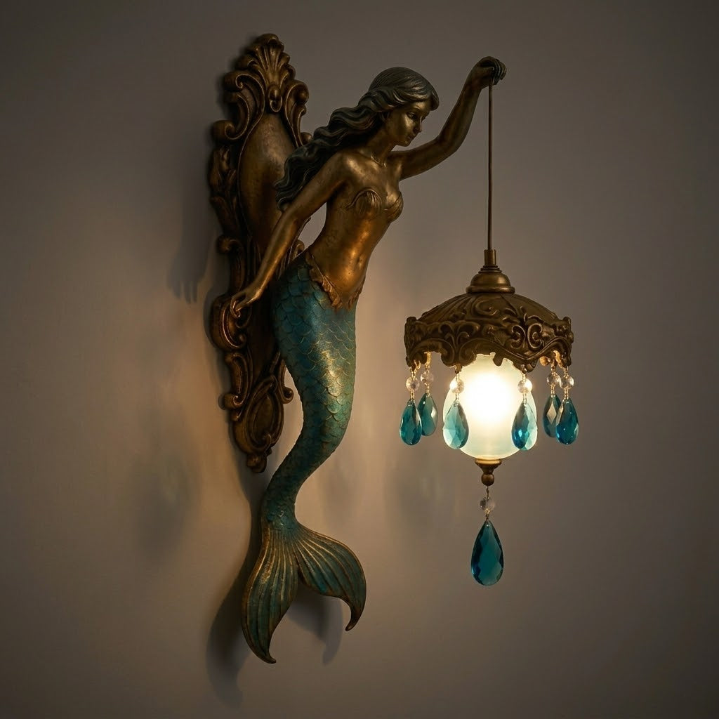 Ocean Mermaid Wall Lamp