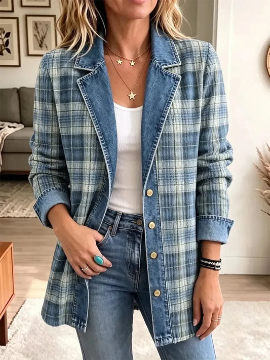 Sofia | Retro Pattern Art Casual Denim Stylish Jacket