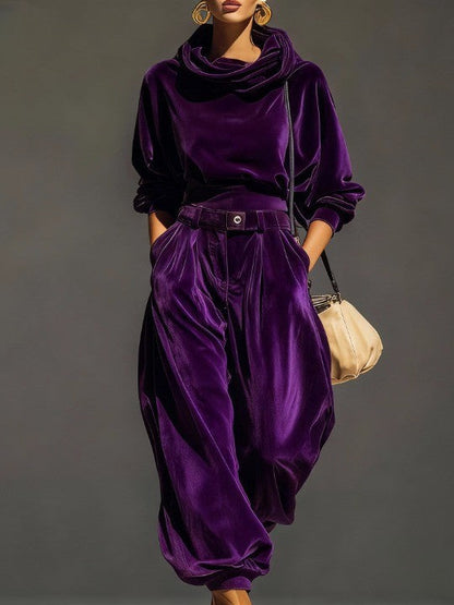 Melody Velvet Hoodie and Trousers Set
