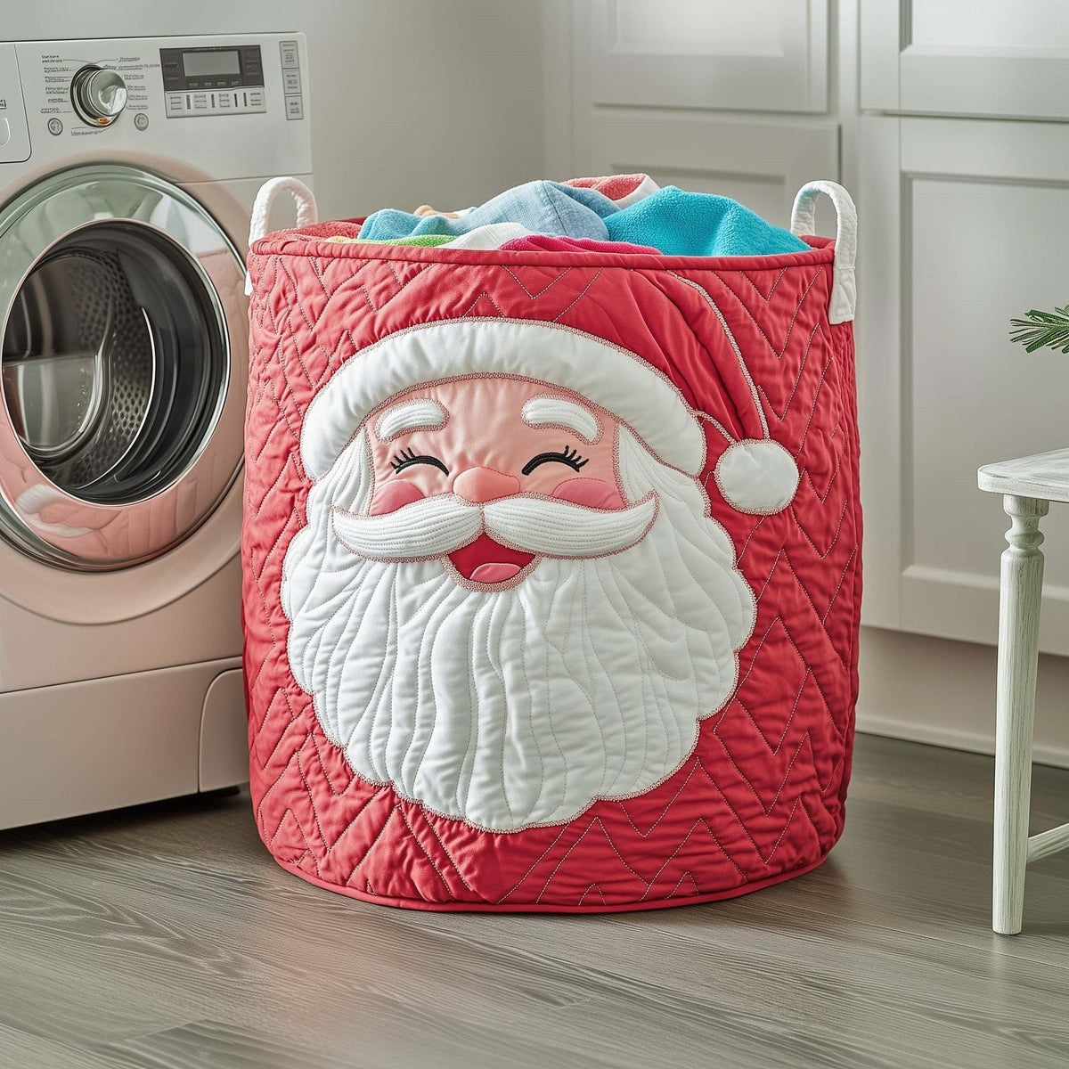 Jolly Santa Smile Laundry Basket - 2