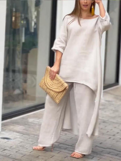 Amalie Solid Color Two-piece Set
