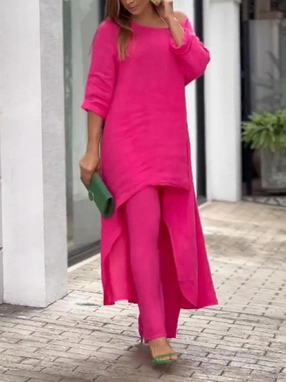 Amalie Solid Color Two-piece Set