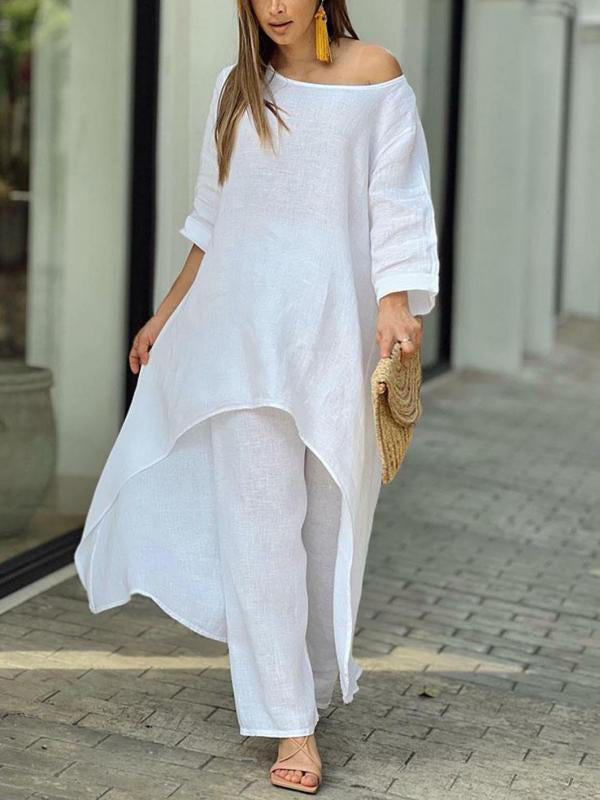 Amalie Solid Color Two-piece Set