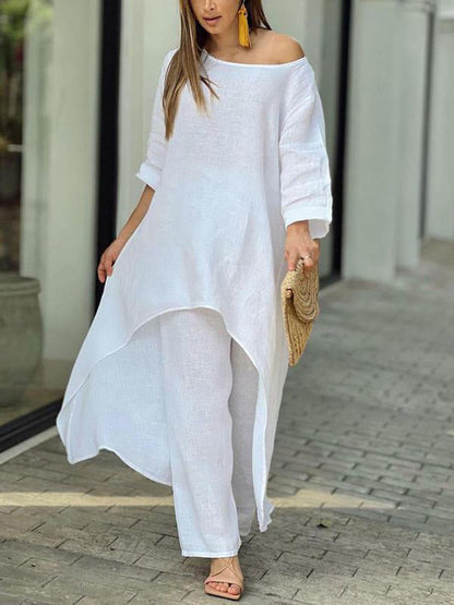 Amalie Solid Color Two-piece Set